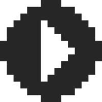 Medium volume level is represented by pixelated speaker icon with white and dark gray parts forming a simple geometric shape on a white background vector
