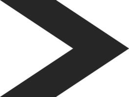 Big black arrow pointing to the right on a white background, simple and minimalist graphic design element, ideal for indicating direction or progress vector