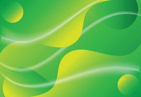 Abstract green background with light lines vector