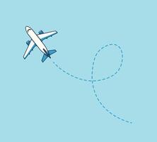 A plane flying with a line going across it vector