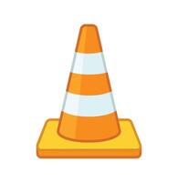 A traffic cone icon on a white background vector