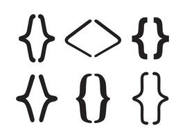 Set of Programming Brackets vector