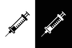Syringe icon illustration. injection sign and symbol. vector