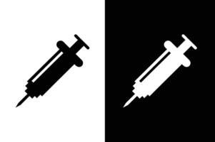 Syringe icon. Solid icon illustration. For website design vector