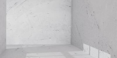 Minimal concrete room with geometric walls and soft shadows. Ideal abstract background for design mockups, architectural visuals, modern layouts, or creative concept presentations. photo