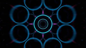 Cyan and Pink Stobe Tunnel Path of Neon Background VJ Loop in 4K video