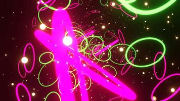 Green and Pink Abstract Luminverse Background VJ Loop in 4K video