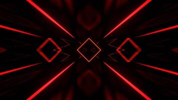Red and Orange Strobe Neon Rhythm Tunnel Background VJ Loop in 4K video