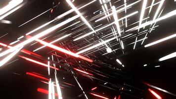 Red and White Abstract Ray Neon Space Background VJ Loop in 4K video