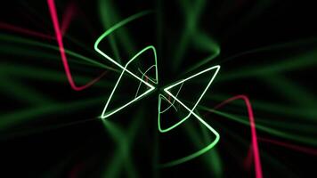 Green and Pink Laser Neon Glow in Infinite Flow Background VJ Loop in 4K video