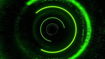 Light Green and Pink Strobe Sci Fi Luminescent Cyber Tunnel Background VJ Loop in 4K video