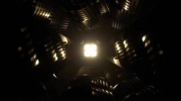 Gold Fantastic Tunnel to Unknown Background VJ Loop in 4K video