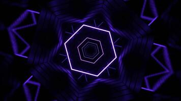Turquoise and Purple Mirror Neon Prism of Space Background VJ Loop in 4K video