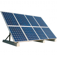 A solar panel, composed of multiple photovoltaic cells, used for converting sunlight into electricity. Ideal for renewable energy projects and sustainable living initiatives. png