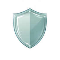 A glossy shield icon symbolizing protection and safety, designed with a modern aesthetic. Ideal for security-related concepts, branding, or digital applications. png