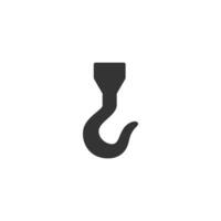 Hook icon on white background vector