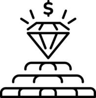 A outline style icon of wealth vector