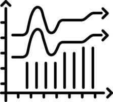 A line style icon of graph vector