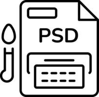 A line style icon of a file vector