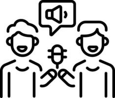 A linear style icon of hosting vector