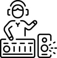 A line style icon of a soundboard vector