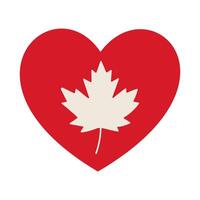 A red heart with a leaf in the center. The heart is surrounded by a red border vector