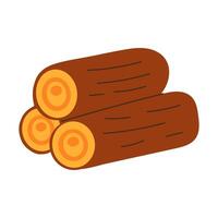 Three logs stacked on top of each other vector