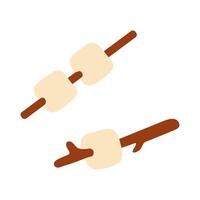 WebTwo sticks with marshmallows on them. The sticks are brown and the marshmallows are white vector