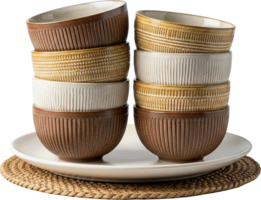 Elegant Ceramic Bowls Set png