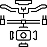 A line style icon of a camera rig vector
