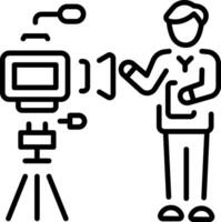 A line style icon of journalism vector