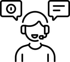 A line style icon of a representative vector