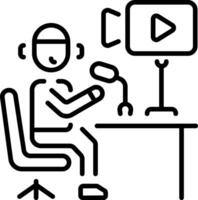 A linear style icon of a studio vector