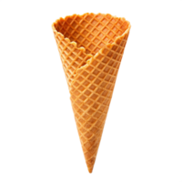 Empty waffle ice cream cone isolated on transparent background png