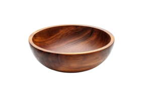 Empty wooden bowl isolated on transparent background png