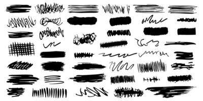 Abstract Scribble And Doodle Set. Creative Expression And Design Elements Collection. Isolated Illustration vector