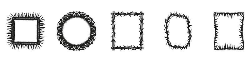 Decorative Frame Designs Set. Artistic Borders For Creative Projects Collection. Isolated Illustration vector