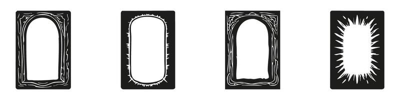 Decorative Frame Design Set. Artistic Borders For Creative Projects Collection. Isolated Illustration vector