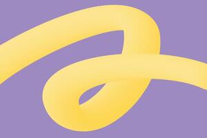 A light yellow wavy abstract shape on a purple background. vector