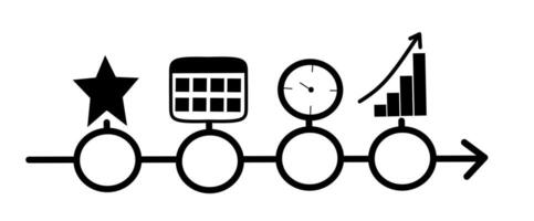Minimalist infographic template for timeline vector