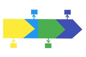 Flat style business progress timeline vector