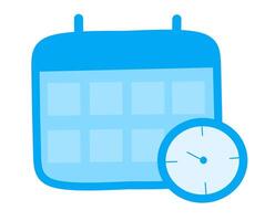 Timeline infographic with calendar clock vector