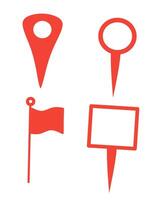 Explore with stylish pins, maps, and mobile location markers. vector