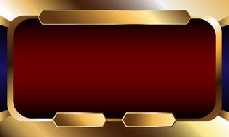 Luxury red gold frame banner design with header and button vector