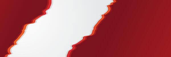 Red torn paper texture background vector