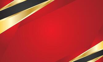 Luxury red gold geometric abstract certificate background vector