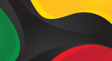Abstract curve wave red yellow green background vector
