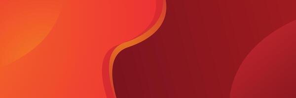 Abstract red orange wave gradient background vector