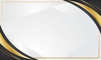 Black gold gradient abstract curve corner border for certificate vector