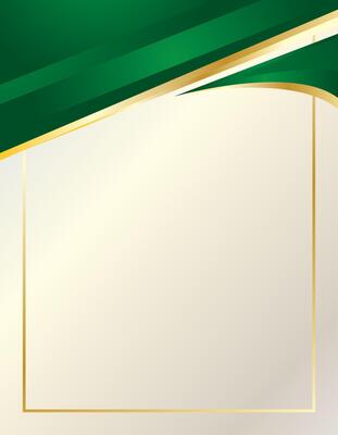 Simple certificate green gold luxury background